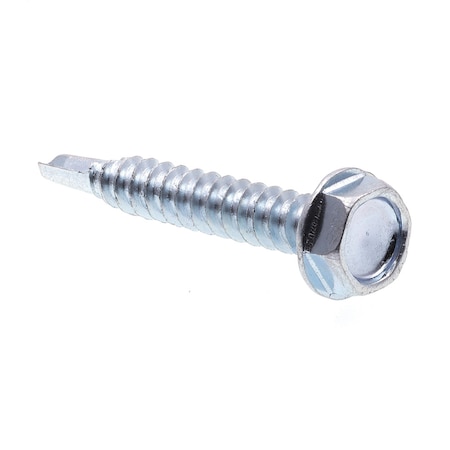 Prime-Line Sheet Metal Screw, S-Dril, Ind Hex Wash No. 10 X 1-1/4in Zinc Plt Cse Hrd 50PK 9032487